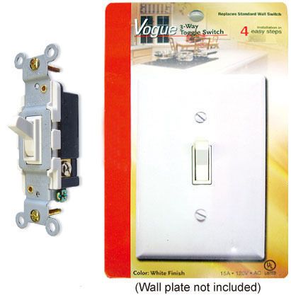 Toggle Light Switch  3 way 15A amp white 2pcs lot