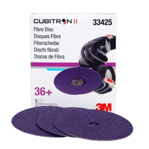 3m 33425 7&#034; X 7/8&#034; Cubitron Ii 36g Abrasive Fibre Disc Box Of 5