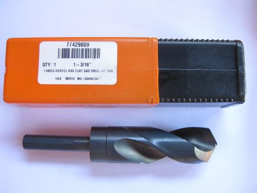 NEW 1-3/16&#034; HSS SILVER &amp; DEMING DRILL BIT 1/2 SHANK HERTEL USA