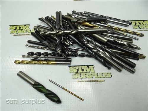 NICE BIG ASSORTED LOT OF STRAIGHT SHANK TWIST DRILLS 7/64&#034; TO 25/64&#034; PTD