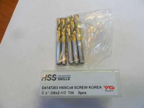 Import &#034;C&#034; (.242&#034;) TiN Coated Screw Machine Drill Bits