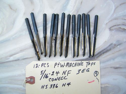 12-PCS -P &amp; W - MACHINE TAPS- 5/16-24 NF, USA