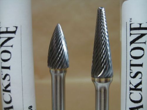 LOT ( 2 ) USA 3/8&#034; CARBIDE BUR ALUMINUM ROTARY CUTTING DEBURRING BURR TOOL BIT