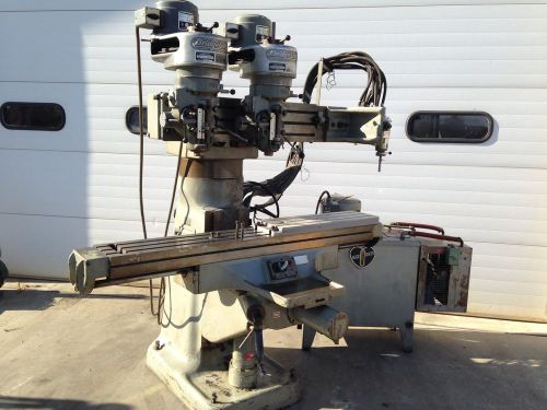 Bridgeport Milling Machine 3D True Trace 2ea J Heads 1hp Hydraulic Riser