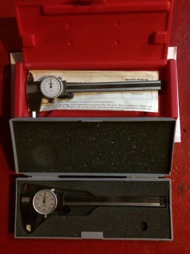 Mitutoyo 505-626 Dial Caliper 6” Range, Etalon 123b-6 Dial Caliper 6&#034; Range