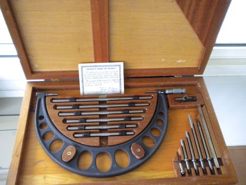 Brown &amp; Sharpe Interchangeable Anvil Outside Micrometer Set 6-12&#034; 655