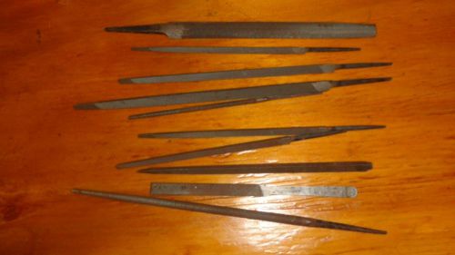 Lot of 10 small mixed misc. machinist files for sale