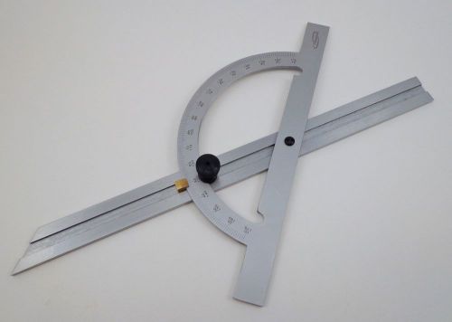 12&#034; Hardened Steel Zero Glare Protractor Angle Finder Miter Gauge Sliding Bevel