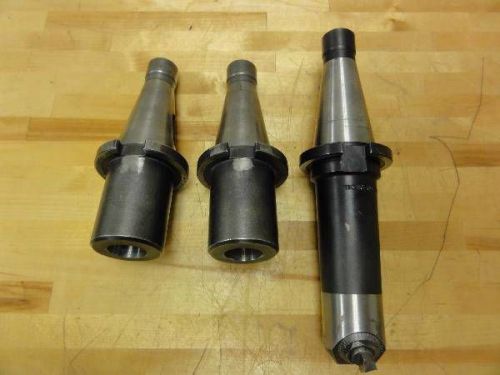 (3) TSD NMTB40 Tool Holders, Microbore #40ME60, 1-1/2&#034;, Morse Taper #3, CNC, VMC