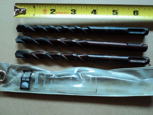 Lot of 3 Black &amp; Decker/Bosh 3/8&#034; Concrete/Masonry Bits, SDS Plus , Germany