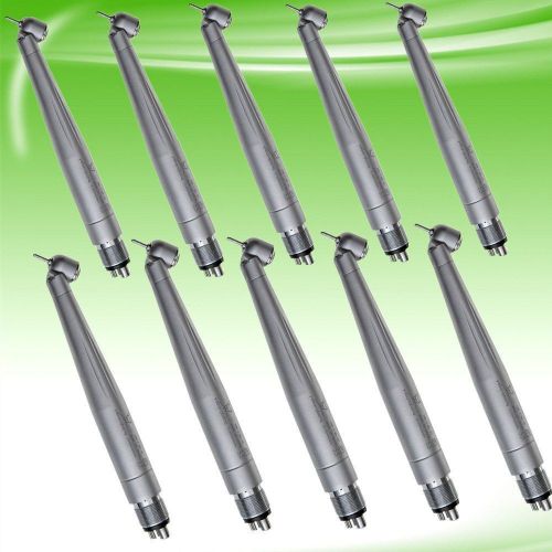 10pcs LED Dental High Speed 45 Degree Fiber Optic Handpiece for Surgical Dentist