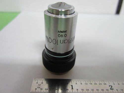 MICROSCOPE OBJECTIVE OLYMPUS JAPAN MPLAN 100X N OPTICS BIN#F4-30