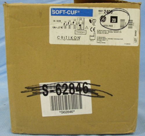 1 Case of 20 GE Critikon Soft-Cuf BP Cuffs #2406