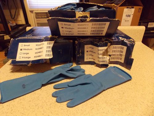 Lot of 4 tidi products p2 hirisk powder free latex examination gloves, med. 50pr for sale