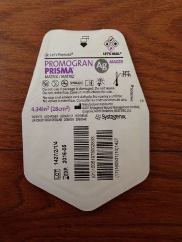 PROMOGRAN PRISMA AG MATRIX 4.34&#034; EACH #MA028 In Date SYSTAGENIX