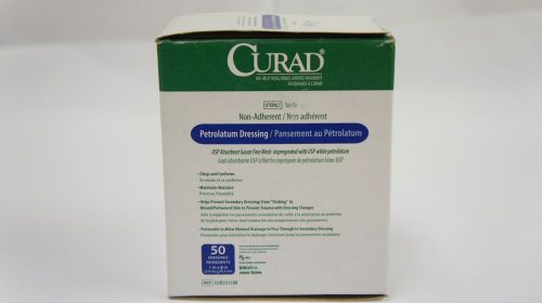 Curad CUR251180 Sterile Petrolatum Gauze Dressing 1”x8” ~ BOX OF 50