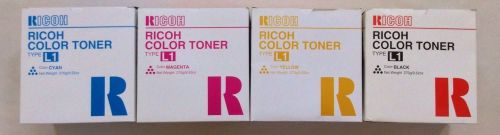 Ricoh type l1 toner cmyk set genuine nib 887908 887902 887896 887890 for sale