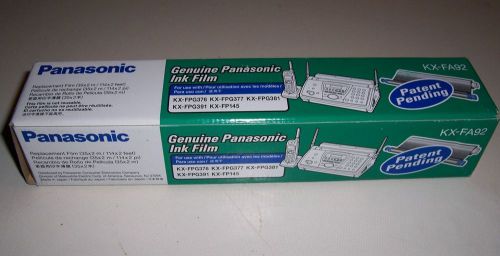 NEW KX-FA92 GENUINE PANASONIC INK FILM - BLACK INK 1 Long Roll 114 ft