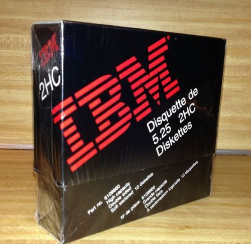 IBM 6109660 5.25 2HC Floppy Diskettes High Capacity Disks - Box of 10