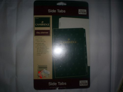 CAMBRIDGE REFILLS FOR DAY PLANNER  GREEN SIDE TABS FITS 9 X 7 3/4 8 1.2 X 5 12/2