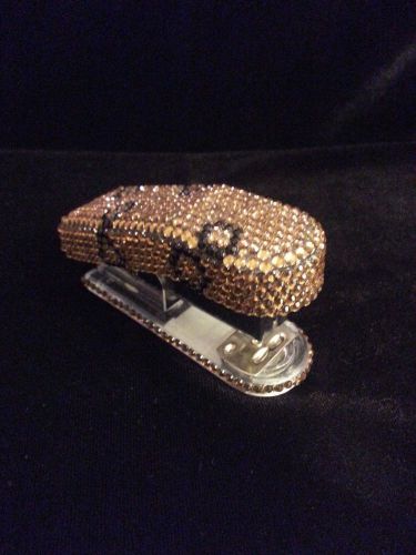 Leopard Rhinestone Bling Embellished Medium Office Stapler