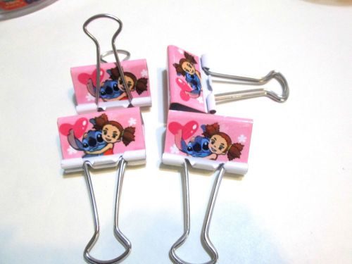 New 4PCS Cute  Metal Binder Clips Paper Clips  3 cm. Office ,School Supplies