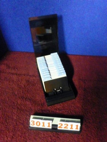Rolodex type bates address card covered tray (pre-owned) for sale