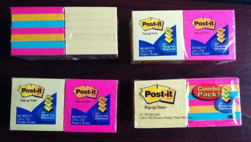 3M Post-It Pop-Up Refill Note Yellow/Neon 3x3 Combo Blue Pink 56 Pack 5600 Sheet
