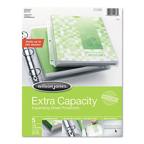 Extra Capacity Sheet Protector, 5/Pack