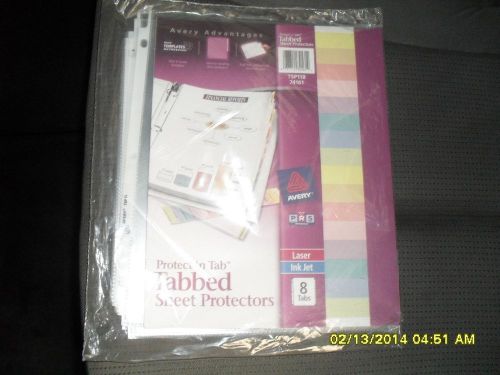 Avery Protect &#039;&#039;n Tab Top Loading Tabbed Sheet Protector (8 Tabs)