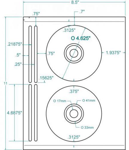 Compulabel 312660 - white cd/dvd avery® 5931 layout labels for sale