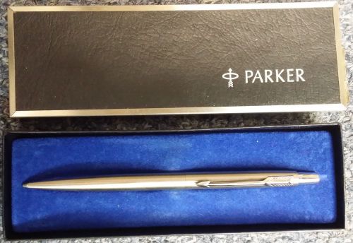 Nos parker classic flighter ball point pen stainless 6-526-3 ballpoint for sale