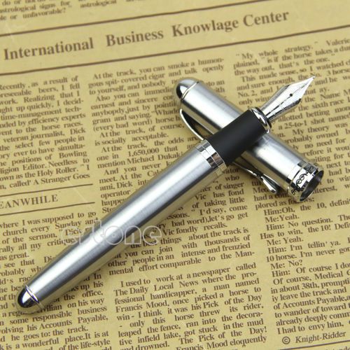 Jinhao X750 Silver Barrel, Chrome Trim Fountain Pen, Medium Point New USA ship