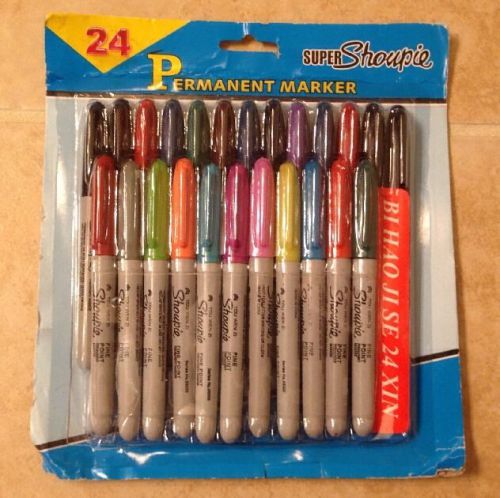 Sharpie Fine-Tip Permanent Marker, 24-Pack Assorted Colors