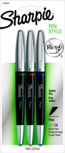 Sanford Sharpie Pen Grip 3 Count Assorted Fashion: Green Orange Purple