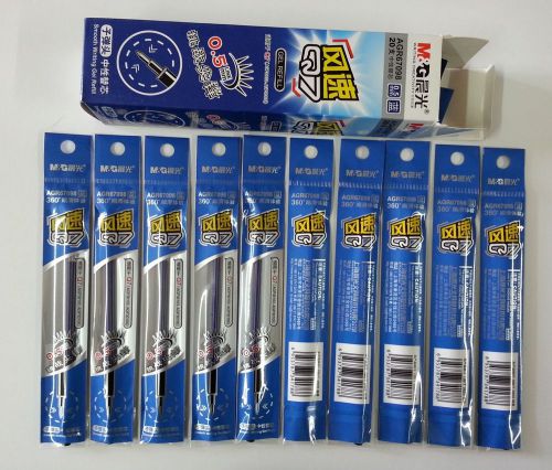 20pcs x refill SHANGHAI  AGR67098  0.5mm fine GEL PEN Blue colour