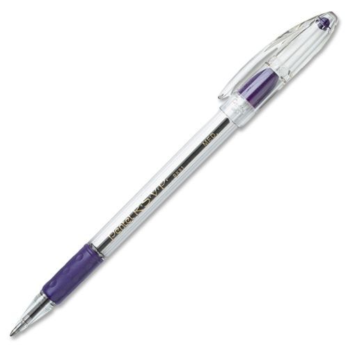 Pentel Rsvp Stick Pen - Medium Pen Point Type - Clear Ink - Clear Barrel (bk91v)