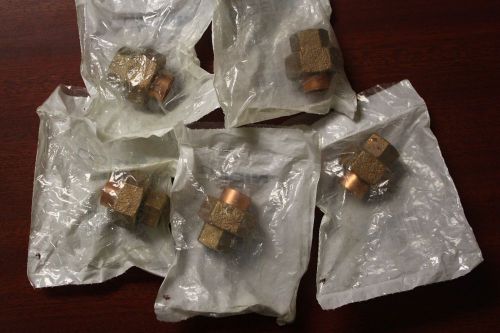 (LOT OF 15) 1/2&#034; COPPER UNION NIBCO SWEAT PLUMBING FITTING COPPER &amp; BRASS