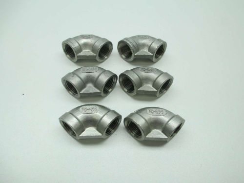 Lot 6 new tc-304 3/8-150 90 deg elbow female fitting 3/8in npt d390054 for sale