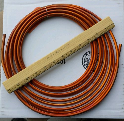 25 feet soft copper tubing new 1/4 inch car auto refrigerator hvac brake fuel for sale