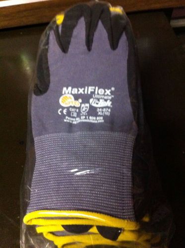 MAXIFLEX INDUSTRIAL WORK GLOVES PIP XL~12 PAIR~NEW