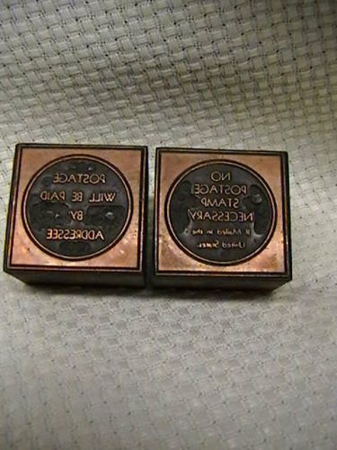 POSTAGE PRINTING BLOCK PAIR