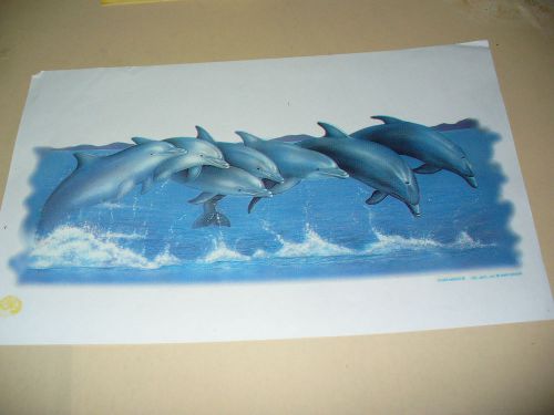 DOLPHINS__©CAROLEE MERRILL_VINTAGE HEAT ON T-SHIRT TRANSFER_BY IMPULSE WEAR