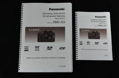 *PRINTED* Panasonic Lumix DMC G3 User guide Instruction manual Full Colour A4 A5