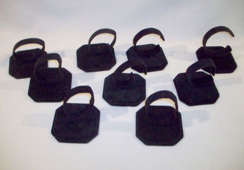 Lot 9 Jewelry Bracelet Watch Display Racks Holder Stand Black Felt First Coast