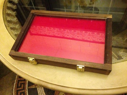 Black Walnut display case with key