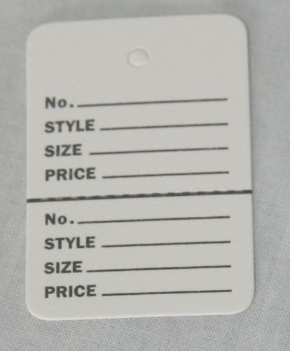 100 YELLOW Small (1.1/4 x1.7/8) Perforated Unstrung Price Merchandise Tags