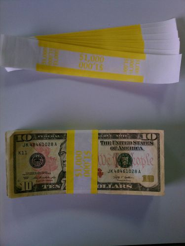 3000 - new self-sealing currency bands - $1000 denomination - straps money tens for sale