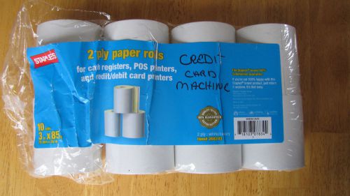 8 Rolls  2-Ply Receipt Paper  3&#034; x 85&#039; Cash Registers Printers Verifone 250 300