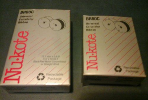 Lot of 2 nu-kote br80c universal calculator ribbon black/red for sale